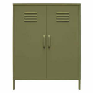 Metalowa szafka w kolorze khaki 79x100x39 cm Bradford – Støraa obraz