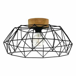 Lampa sufitowa w czarno-naturalnym kolorze PADSTOW – EGLO obraz