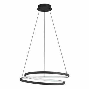 Czarna lampa wisząca LED ø 55 cm RUOTALE – EGLO obraz