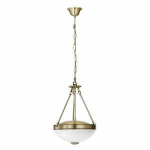 Lampa wisząca w biało-złotym kolorze ze szklanym kloszem ø 31 cm SAVOY – EGLO obraz