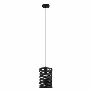 Czarna lampa wisząca z metalowym kloszem ø 18 cm CREMELLA – EGLO obraz