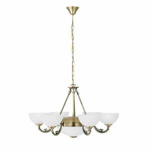 Lampa wisząca w biało-złotym kolorze ze szklanym kloszem ø 74 cm SAVOY – EGLO obraz