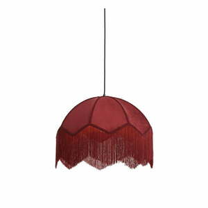 Bordowa lampa wisząca z tekstylnym kloszem ø 60 cm Malacia – Light & Living obraz