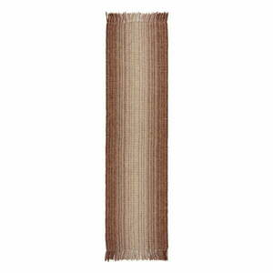 Czerwony dwustronny chodnik z mieszanki juty tkany ręcznie 60x230 cm Jute Ombre Red – Flair Rugs obraz