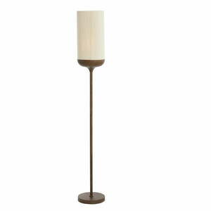 Ciemnobrązowa lampa stojąca z tekstylnym kloszem (wysokość 159 cm) Dania – Light & Living obraz