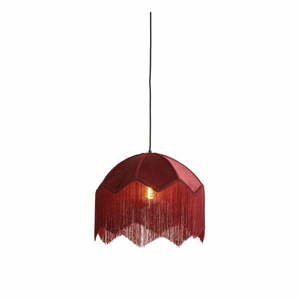 Bordowa lampa wisząca z tekstylnym kloszem ø 40 cm Malacia – Light & Living obraz