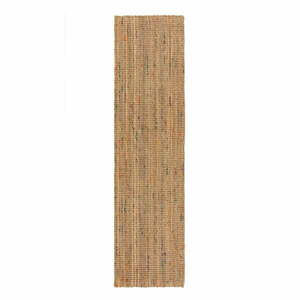 Chodnik z juty tkany ręcznie w naturalnym kolorze 60x300 cm Jute Boucle Multi – Flair Rugs obraz