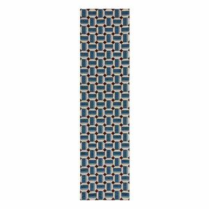 Niebieski chodnik 60x230 cm Lennox Geometric – Flair Rugs obraz