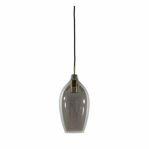 Ciemnoszaro-brązowa lampa wisząca ze szklanym kloszem ø 16, 5 cm Lukaro – Light & Living obraz