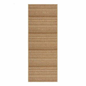 Chodnik odpowiedni na zewnątrz w naturalnym kolorze 80x230 cm Farah Stripe – Flair Rugs obraz