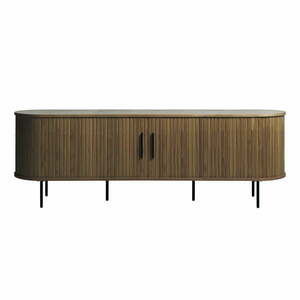 Brązowa szafka pod TV w dekorze dębu 180x56x45 cm Nola – Unique Furniture obraz