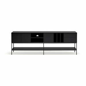 Czarna szafka pod TV 220x74x45 cm Platt – Teulat obraz