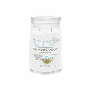 Yankee Candle świeczka zapachowa Signature w szkle duża Clean Cotton, 567 g obraz