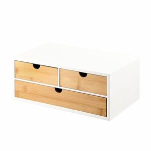 Kesper 58956 Organizer z 3 przegródkami bambusowy, 33 x 21 x 14 cm obraz