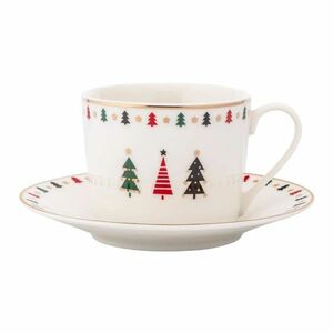 Altom Filiżanka porcelanowa ze spodkiem Modern Tree 230 ml obraz