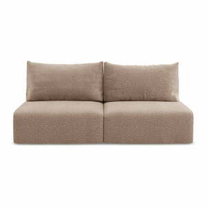 Jasnobrązowa rozkładana/ze schowkiem sofa 216 cm Kalena – Makamii obraz