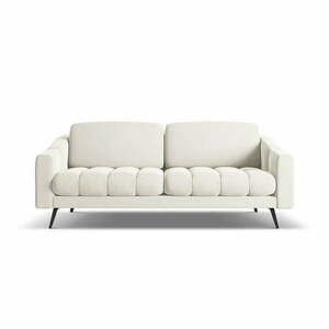 Biała aksamitna sofa 202 cm Nalu – Makamii obraz