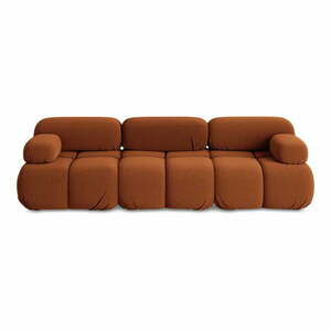 Pomarańczowa aksamitna sofa modułowa 285 cm Lokua – Makamii obraz