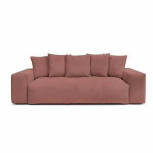 Jasnoróżowa sztruksowa sofa 280 cm Voltaire – Bobochic Paris obraz