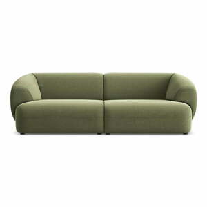 Zielona aksamitna sofa 232 cm Moana – Makamii obraz