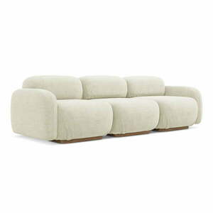 Kremowa sofa modułowa z materiału bouclé 270 cm Ailani – Makamii obraz