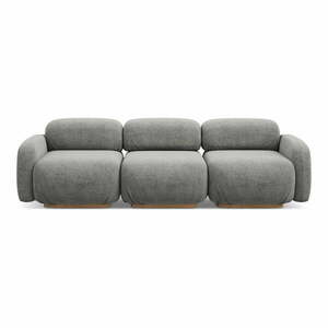 Szara sofa modułowa z materiału bouclé 270 cm Ailani – Makamii obraz