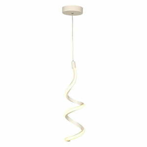 Biała metalowa lampa wisząca LED ø 12 cm Hilton – Squid Lighting obraz