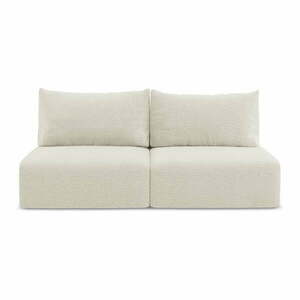 Kremowa rozkładana/ze schowkiem sofa 216 cm Kalena – Makamii obraz