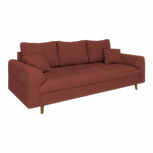 Ceglasta sztruksowa sofa 210 cm Ariella – Ropez obraz