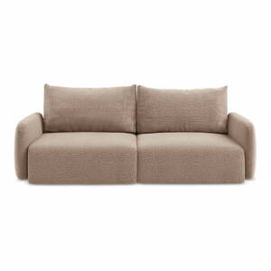 Jasnobrązowa rozkładana/ze schowkiem sofa 238 cm Kalena – Makamii obraz