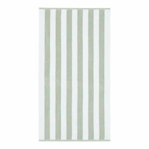 Biały/szary bawełniany ręcznik kąpielowy 70x120 cm Stripe Jacquard – Bianca obraz