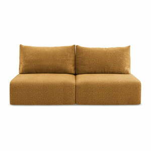 Pomarańczowa rozkładana/ze schowkiem sofa 216 cm Kalena – Makamii obraz