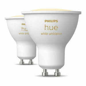 Inteligentne żarówki zestaw 2 szt. LED z gwintem GU10, 4 W White ambiance – Philips Hue obraz