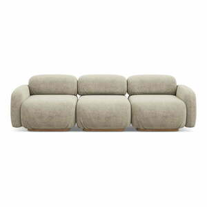 Beżowa sofa modułowa z materiału bouclé 270 cm Ailani – Makamii obraz