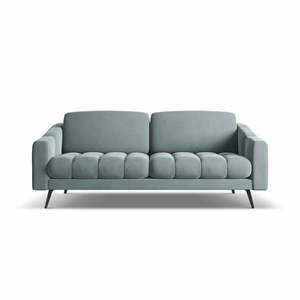 Jasnoniebieska aksamitna sofa 202 cm Nalu – Makamii obraz