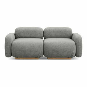 Szara sofa modułowa z materiału bouclé 190 cm Ailani – Makamii obraz