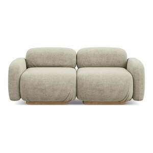 Beżowa sofa modułowa z materiału bouclé 190 cm Ailani – Makamii obraz