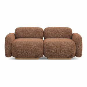 Pomarańczowa/brązowa sofa modułowa 190 cm Ailani – Makamii obraz