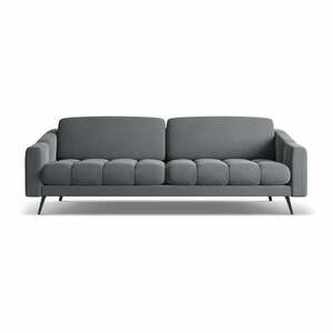 Szara aksamitna sofa 238 cm Nalu – Makamii obraz