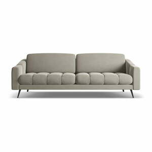 Beżowa aksamitna sofa 238 cm Nalu – Makamii obraz