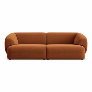 Pomarańczowa aksamitna sofa 232 cm Moana – Makamii obraz