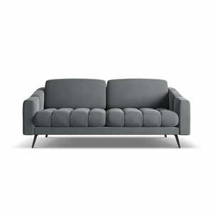 Szara aksamitna sofa 202 cm Nalu – Makamii obraz