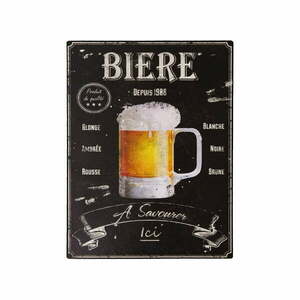 Metalowa tabliczka 25x33 cm Bière – Antic Line obraz