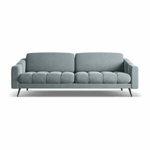 Jasnoniebieska aksamitna sofa 238 cm Nalu – Makamii obraz