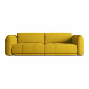 Żółta sofa 210 cm Hoku – Makamii obraz