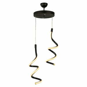 Czarna metalowa lampa wisząca LED ø 25 cm Hilton – Squid Lighting obraz