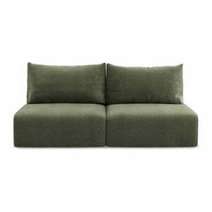 Zielona rozkładana/ze schowkiem sofa 216 cm Kalena – Makamii obraz