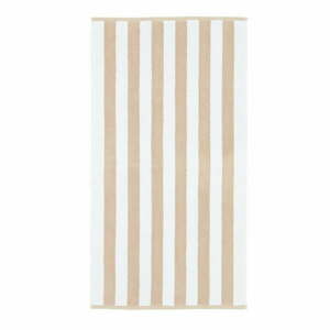 Biały/beżowy bawełniany ręcznik kąpielowy 90x140 cm Stripe Jacquard – Bianca obraz