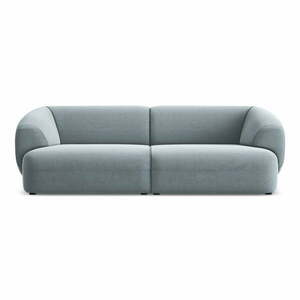 Jasnoniebieska aksamitna sofa 232 cm Moana – Makamii obraz