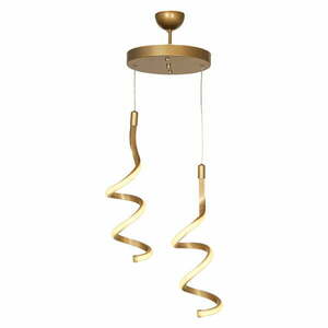 Metalowa lampa wisząca LED w kolorze brązu ø 25 cm Hilton – Squid Lighting obraz